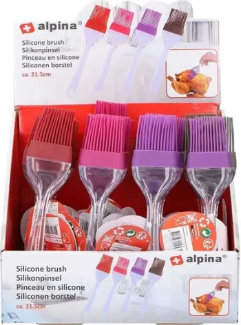 Furçë silikoni për marinim Alpina, rezistente ndaj nxehtësisë, gri