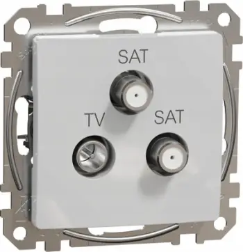 Prizë TV SAT Schneider Sedna Design, 4 dB, fundore, argjendi