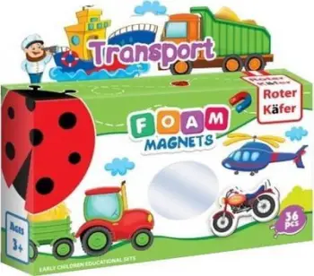 Magnete shkumëz për fëmijë Roter Kafer Transport, set edukativ, shumëngjyrëshe