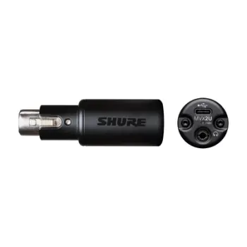 Interfejs audio Shure MVX2U, XLR në USB, me USB C, i zi