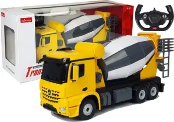 Lodër kamion Mercedes Benz Arocs Leantoys, me telekomandë 1:14, mixer betoni, i verdhë