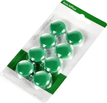 Magnete BNT Green Magnet, Ø20mm, set 8 copë, jeshile