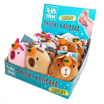 Set varëse çelësash Toysinn Capybara Squishy, 12 copë, dizajne të përziera, shumëngjyrëshe