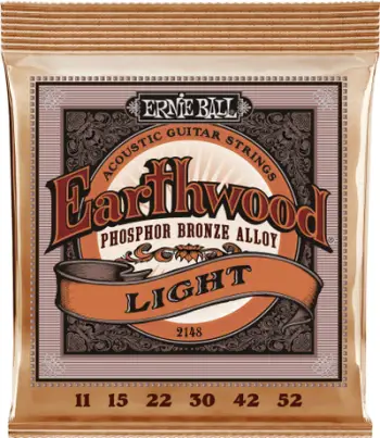 Telat për kitarë akustike Ernie Ball Earthwood Light Phosphor Bronze, set 6 tela, 11-52
