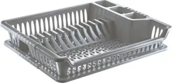 Raft enësh gri me tabakë të lëvizshme, plastikë, kompakt