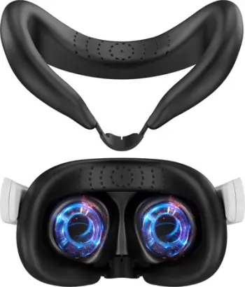 Jastëk fytyre VR Meta Quest 3, jastëk mbrojtës, ventilim ajri, i zi