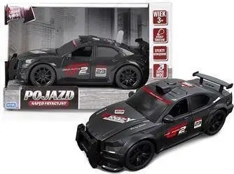 Lodër makinë policore Artyk Racing Car, shkalla 1:20, drita dhe zë, e zezë