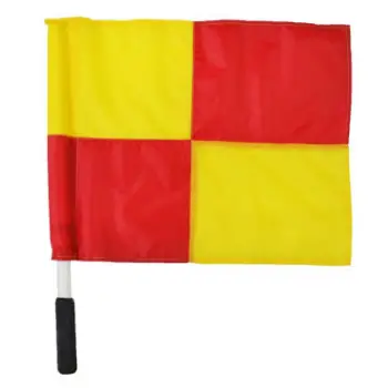 Flamur gjyqtari anësor Linear Flag No10 LFA-RP050, 40x40cm, dorezë 50cm, kuqe verdhë