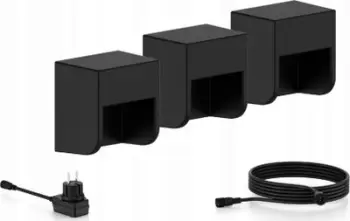 Set llamba muri të jashtme LED Philips Grits GardenLink, 3x1.5W, dritë e ngrohtë 2700K, e zezë