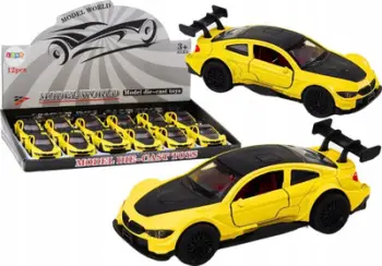 Makina lodër LeanToys Sports Car 18930, 1:32, metal, e verdhë