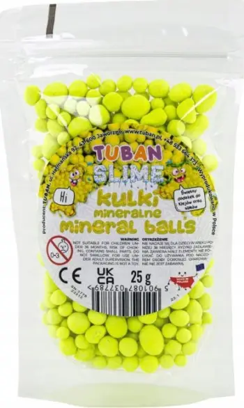 Toptha dekorativë për slime Tuban Mineral Balls, 25g, ngjyrë lime
