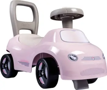 Auto ecëse për fëmijë Smoby Auto Ride-on, karrocë shtytëse 2 në 1, me borinë, rozë