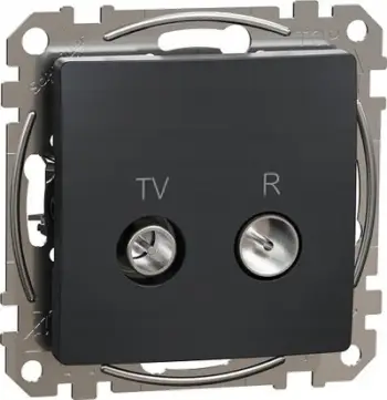 Prizë R TV Schneider Electric Sedna Design, terminal murale, black anthracite