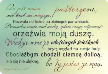 Magnet frigoriferi dekorativ, Psalmi 23, 5.5x8cm, shumëngjyrësh