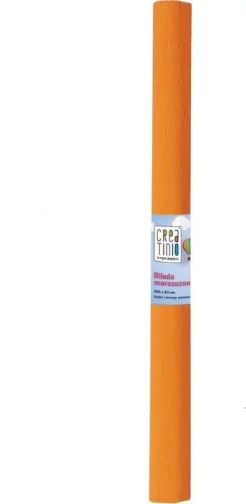 Letër mëndafshi CREATINIO Crinkled, 50x200 cm, paketim 10 copë, portokalli e errët