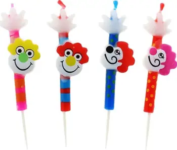 Qirinj ditëlindje GoDan Clown, set 4 copë, dekorativë, shumëngjyrësh