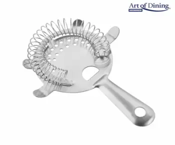 Set sita dhe filtro për kokteje, çelik inox, sitë e dendur, argjendtë