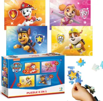 Puzzle Dodo Paw Patrol 4 në 1, 16 54 copë, nga 3 vjeç, shumëngjyrësh