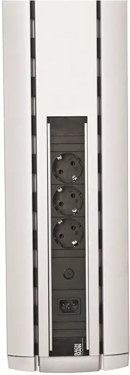 Prizë vertikale SMS X Power Socket UK, 3 dalje, e zezë