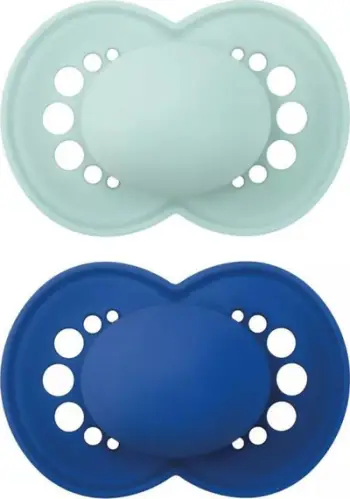 Biberon MAM Original Silky Boy, +6m, set 2 copë, blu dhe mente