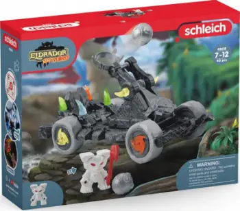 Set lojërash Schleich Eldrador Catapult with Mini Creature, katapult funksionale, për fëmijë 7+, shumëngjyrësh