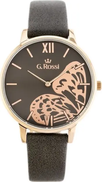 Orë dore G.Rossi Classic Fashionable, quartz, kafe e errët rosegold