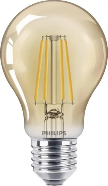 Llambë dekorative LED Philips Classic Gold A60, 4W, E27, dritë e ngrohtë