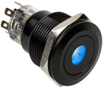 Buton shtypës DimasTech Vandalism 22mm Blackline Dot, RGB, i zi
