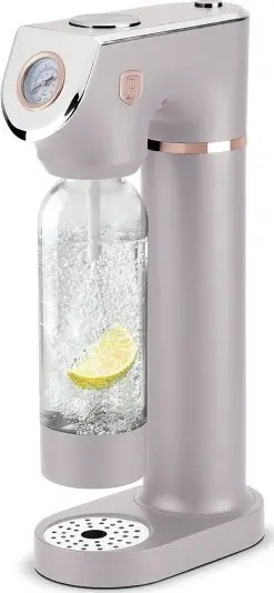 Pajisje për ujë të gazuar Berlinger Haus BH-8558, 0.5L 1L, koleksioni Taupe, gri mat