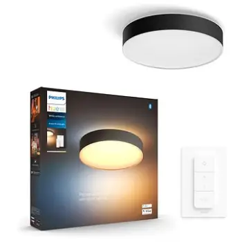 Llampë tavani Philips Hue Enrave 4115930P6, LED, Bluetooth, e zezë