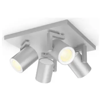 Panel tavanor smart Philips Hue Argenta, 4x spot LED GU10, Bluetooth, alumin
