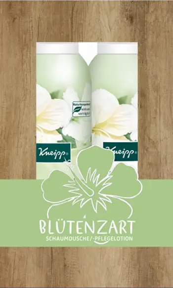 Set për kujdesin e lëkurës së trupit Kneipp Silk Flower 2 x 200 ml
