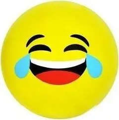 Top PVC Artyk Smiley, 23cm, i verdhë