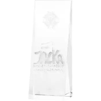 Kupë xhami Victoria Sport Glass, gdhendje 3D, me kuti, transparente