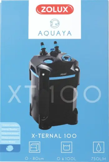 Pompë e jashtme akuariumi Zolux X Ternal, për akuarium deri 100L, rezervuar 7L, gri
