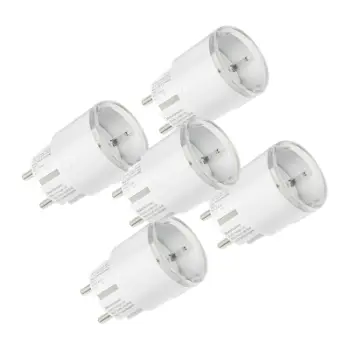 Prizë smart Shelly Plug S Gen3, Wi‑Fi, matje energjie, e bardhë, set 5 copë