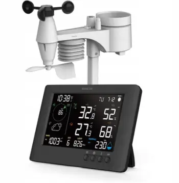Stacion moti Sencor SWS 10500, WiFi, ekran me ngjyra, i zi