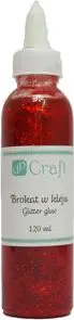 Ngjitës me shkëlqim DP Craft Glitter In Glue, 120ml, i kuq
