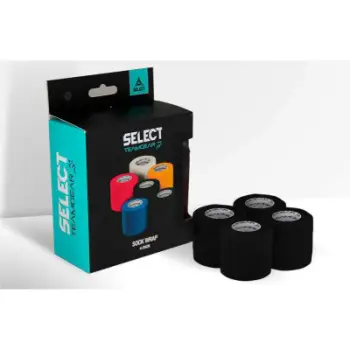Ngjitës sportiv për mbajtëse këmbësh Select T26-17705, 5 cm x 4.5 m, paketim 4 copë, i zi