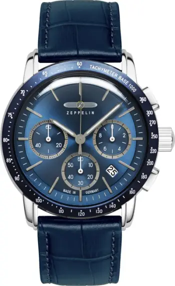 Ora dore Zeppelin York Chronograph Quartz 8878, kronograf, 50m, e kaltër