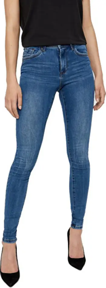 Xhinse Vero Moda VMTANYA MR S PIPING JEANS VI350 NOOS Medium Blue Denim, S/30
