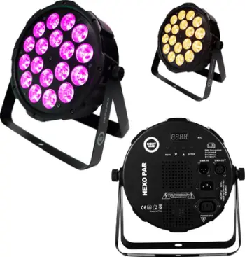 Prozhektor skene LED PAR, 18 LED RGBWA UV, DMX, i zi