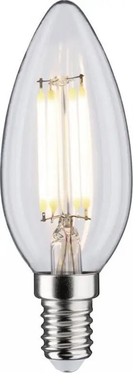Llambë LED Paulmann Candle Filament E14, 4.8W, 4000K, transparente