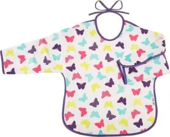 Përparëse me mëngë Akuku Butterflies, e papërshkueshme nga uji, për fëmijë, shumëngjyrëshe