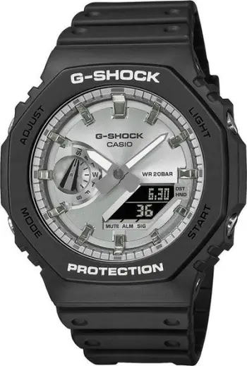 Orë dore Casio G-Shock GA-2100SB-1AER, quartz, rezistente 20 bar, e zezë