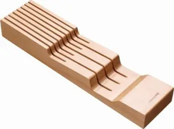 Bllok druri për thika Fiskars 1062890, për sirtar, 42 x 10 x 5.5 cm, ngjyrë druri natyrale