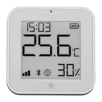 Sensor temperature dhe lagështie Shelly BLU H&T Display ZB, Bluetooth, Zigbee, i bardhë