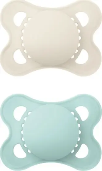 Qetësues bebe MAM Original Silky Soother, 2-6 muaj, set 2 copë, ngjyra pastel