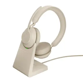 Kufje pa tela Jabra Evolve2 65 UC Stereo, Bluetooth, Link380c USB C, bezhë