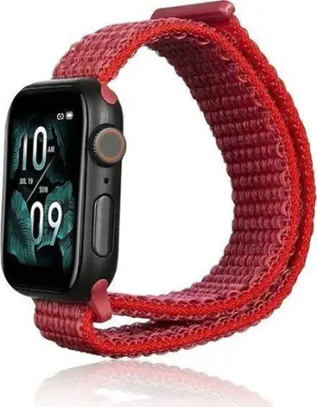 Rrip tekstil për smartwatch Beline Sport, i rregullueshëm, i kuq